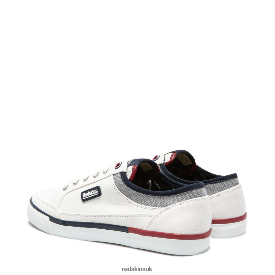Redskins Footwear Men WHITE + GREY Genial Textile Sneakers RB620P100