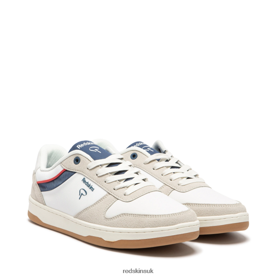 Redskins Footwear Men WHITE + GREY + NAVY Decisif Textile Sneakers RB620P16