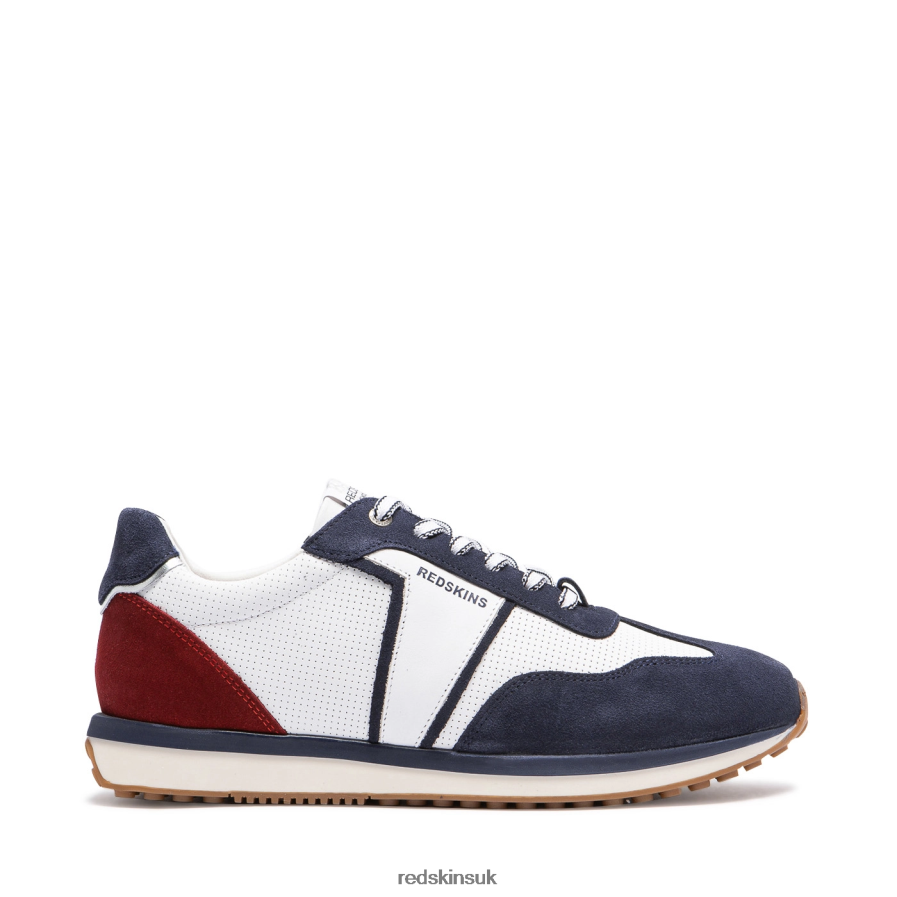 Redskins Footwear Men WHITE + NAVY + RED Palermo Leather Sneakers RB620P150