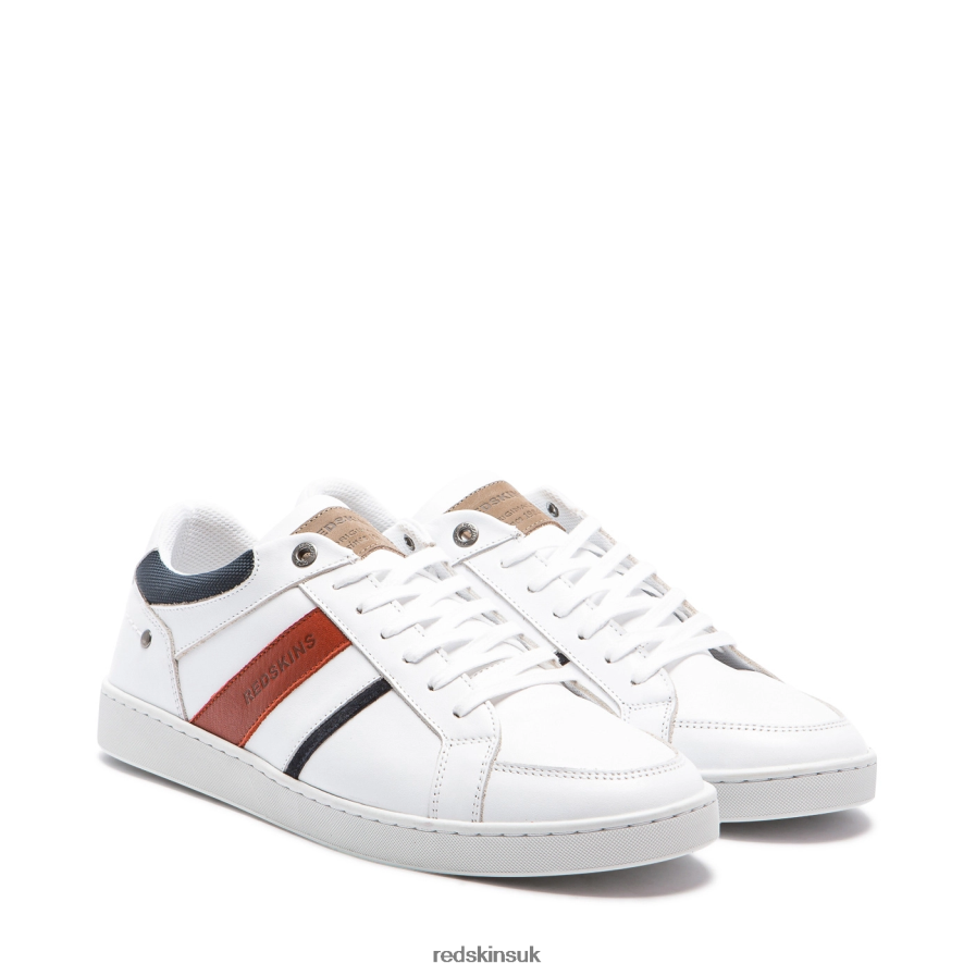 Redskins Footwear Men WHITE + RED Ixian Leather Sneakers RB620P113