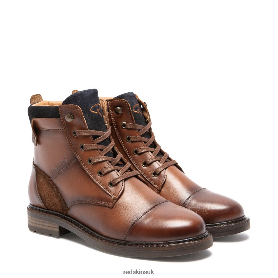 Redskins Footwear Women COGNAC + MARINE Florine Leather Boots RB620P295