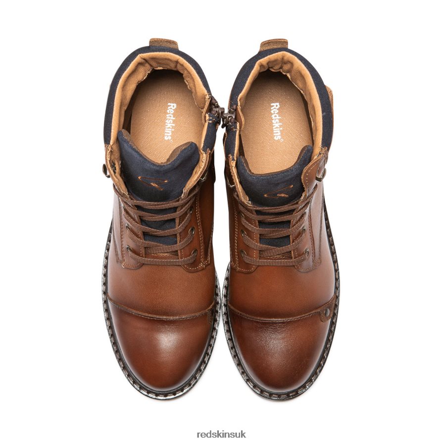 Redskins Footwear Women COGNAC + MARINE Florine Leather Boots RB620P295