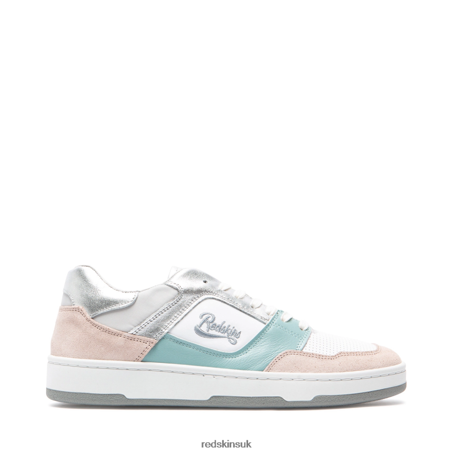 Redskins Footwear Women WHITE + PINK + BLUE Clorofil Leather Sneakers RB620P286
